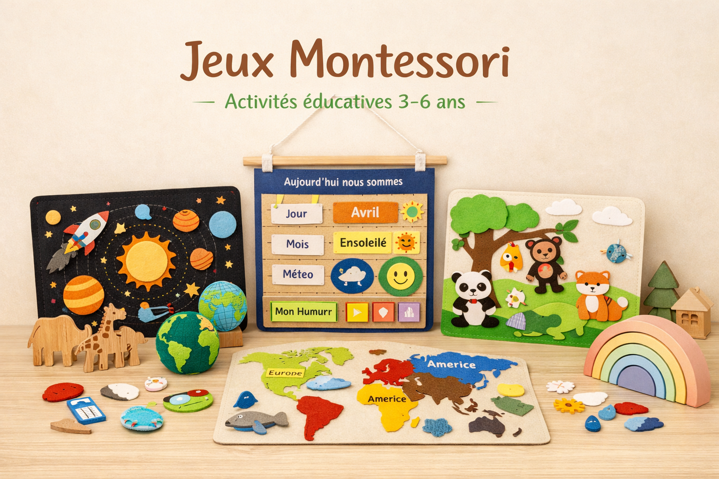 Jeux Montessori – Activités éducatives 3–6 ans