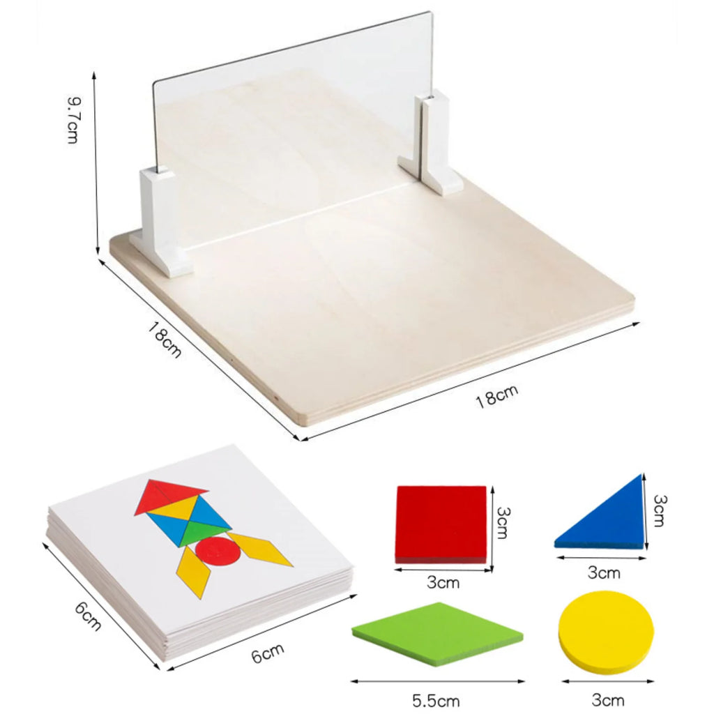 Puzzle Miroir Montessori – Votre Enfant Se Découvre et Apprend à Penser | Bois 1-3 ans