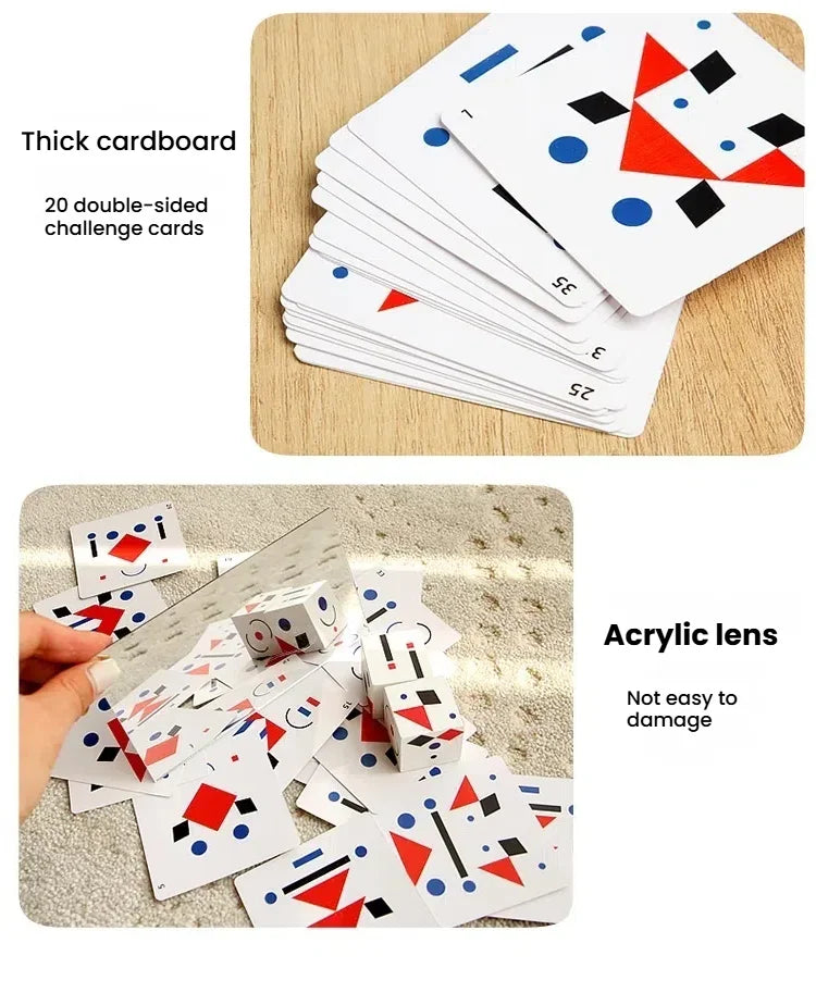 Puzzle Miroir Montessori – Votre Enfant Se Découvre et Apprend à Penser | Bois 1-3 ans