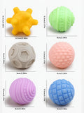 Set complet de 6 balles sensorielles couleur vive avec textures variées et boîte de rangement