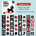 Cartes de stimulation visuelle Montessori noir et blanc pour bébé