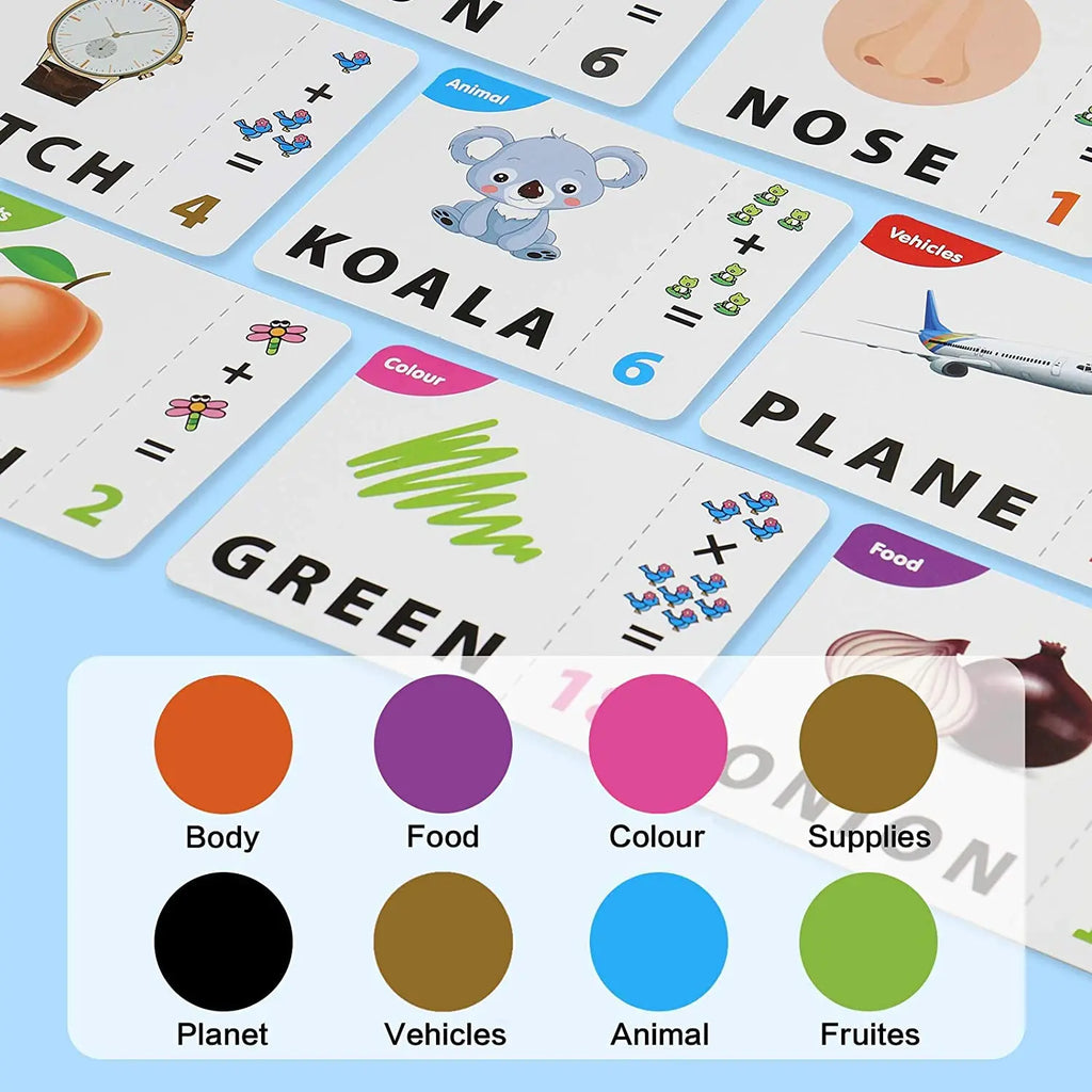 Cartes éducatives avec images et mots à reconstituer avec les lettres