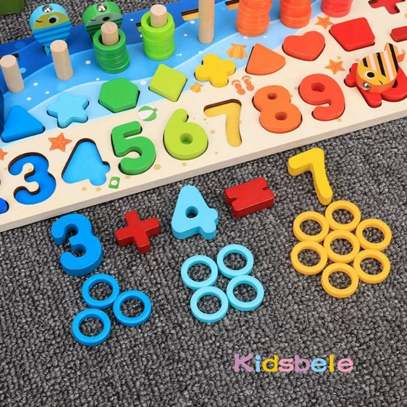 Chiffres colorés Montessori pour apprentissage du comptage