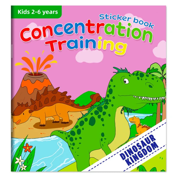 ivre d’autocollants Montessori – thème dinosaure
