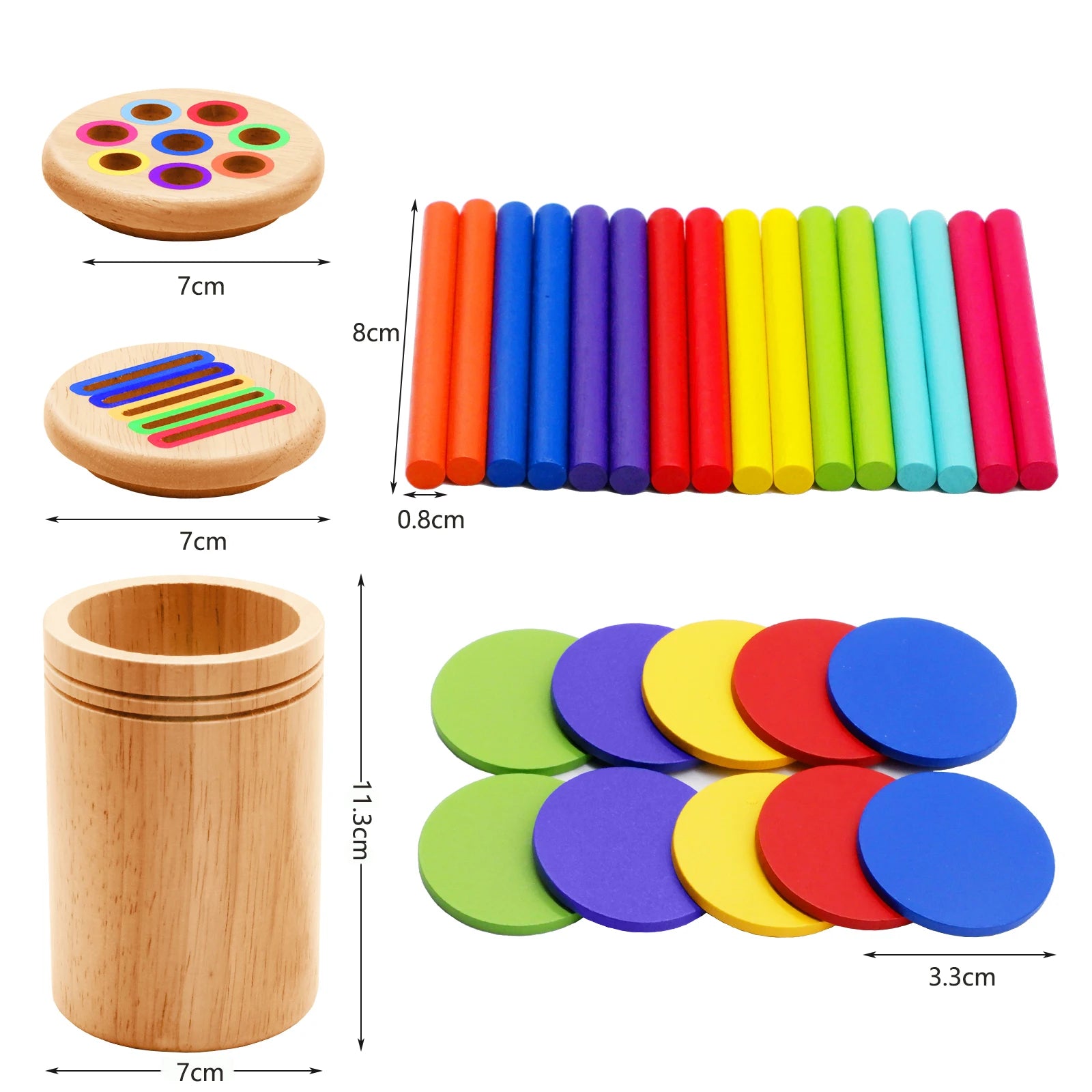 Formes colorées à trier – apprentissage sensoriel Montessori