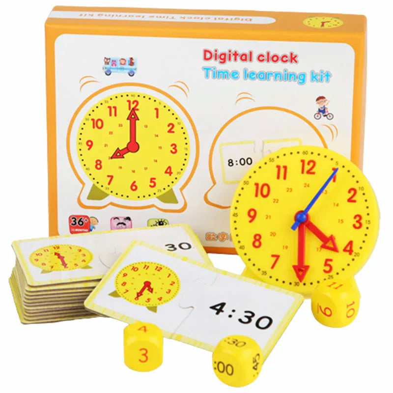 Horloge Montessori éducative pour apprendre l’heure aux enfants