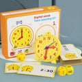 Kit Montessori pour apprendre l’heure avec horloge et cartes
