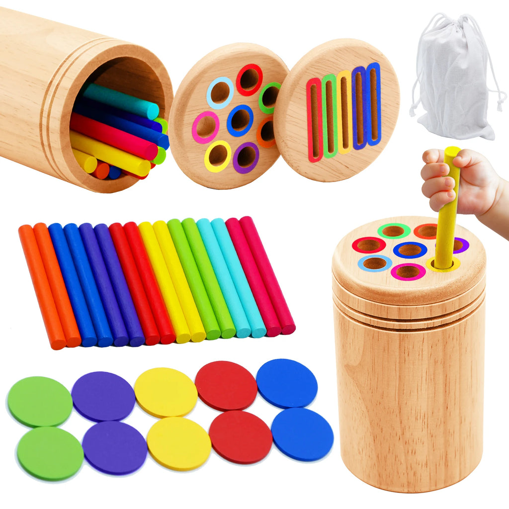 Jeu Montessori en bois – tri des couleurs pour enfants
