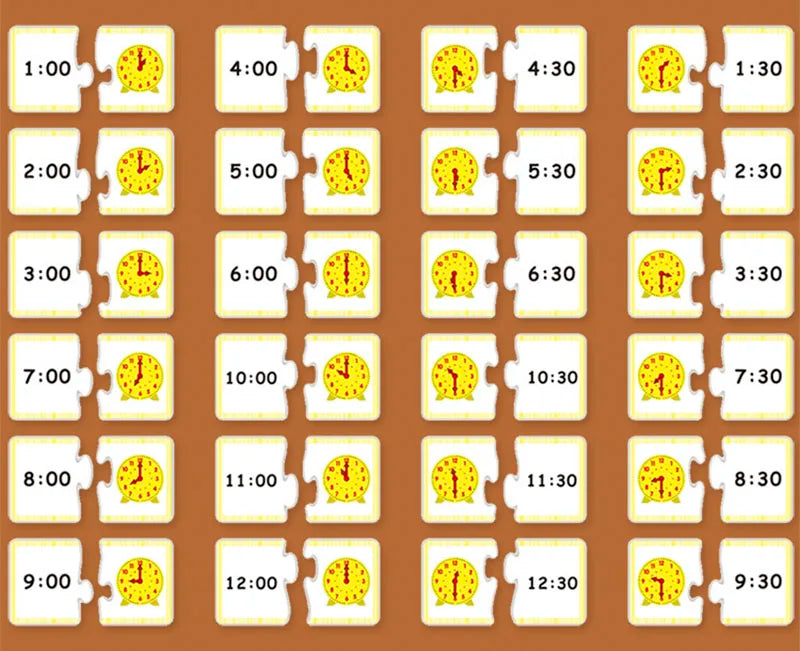 Horloge éducative jaune pour apprendre l’heure aux enfants