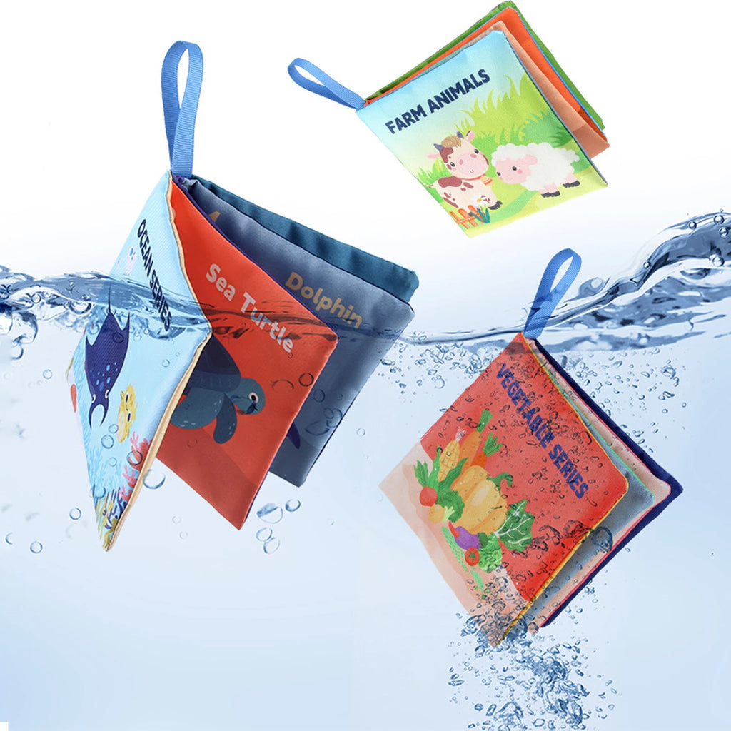 Livres sensoriels Montessori en tissu pour bébé, collection éducative 1–3 ans