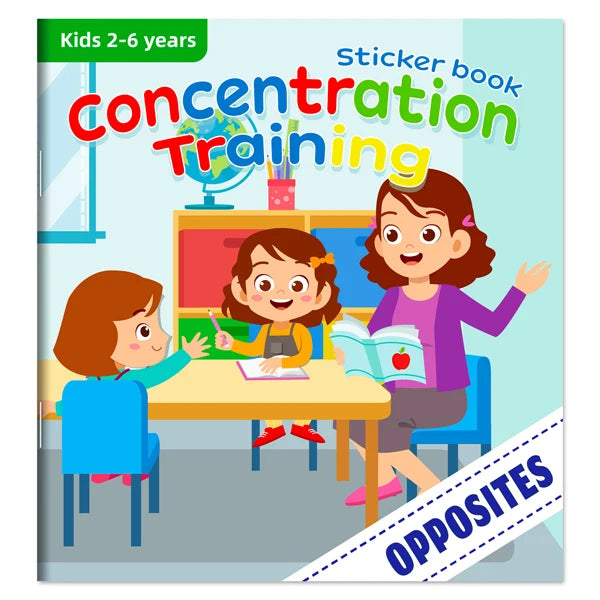 Livre d’autocollants Montessori – apprendre les contraires en s’amusant