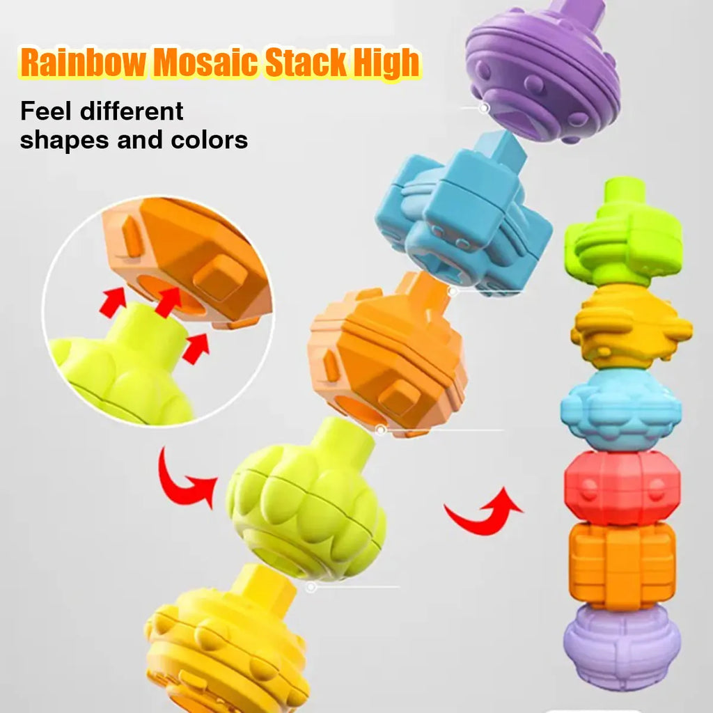 Pièces colorées en plastique – jeu de manipulation pour bébé