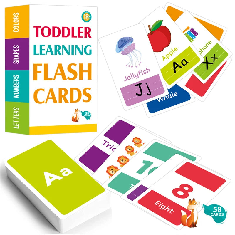 Puzzle Montessori 4 en 1 – Lettres, Chiffres, Formes & Premiers Mots en Anglais | 1-3 ans