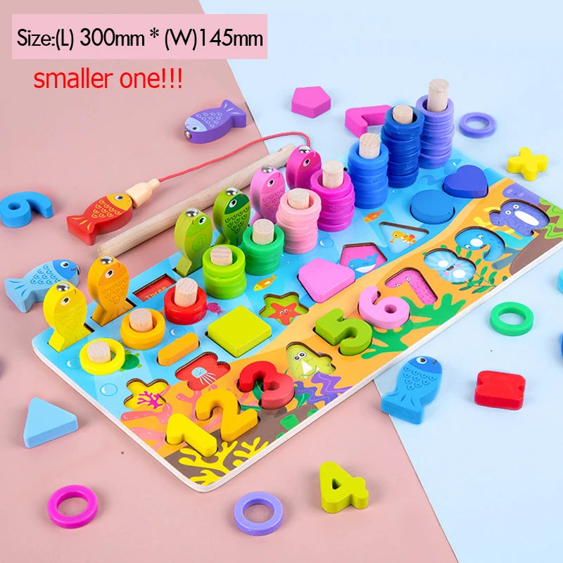Puzzle éducatif Montessori complet avec tri, chiffres et anneaux