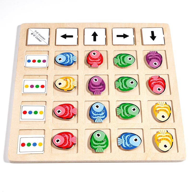 Jeu de logique Montessori en bois – tri des formes et couleurs 1-3 ans