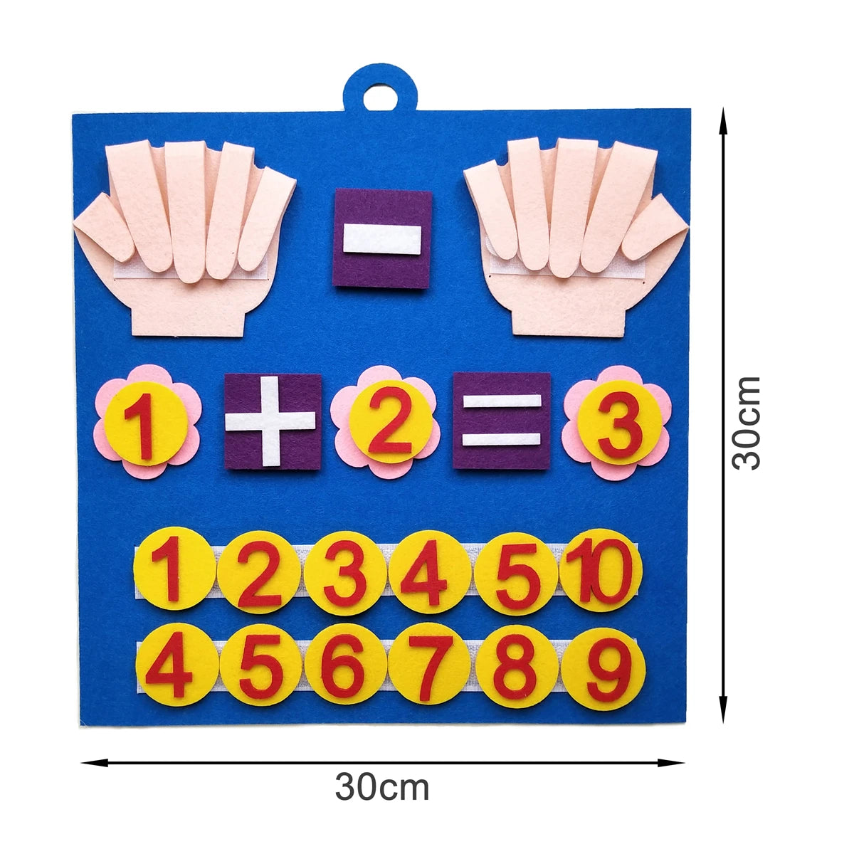 Planche de Comptage Montessori – Nombres en Feutre pour Apprendre à Compter