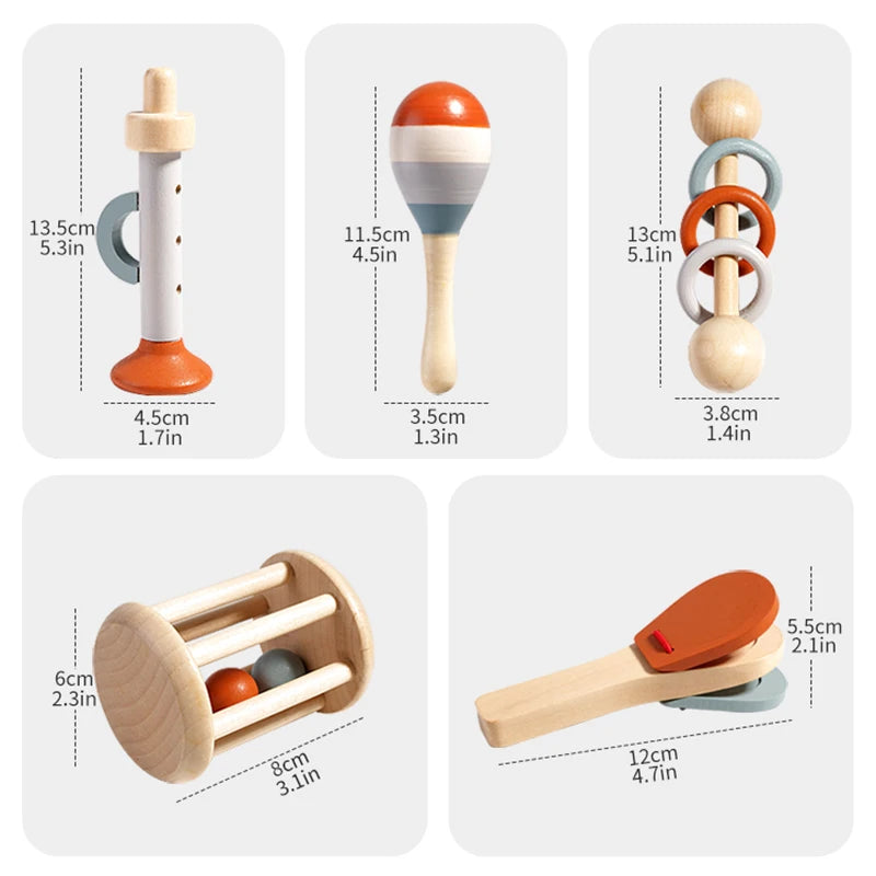 Coffret instruments musicaux Montessori – peintures non toxiques bois naturel