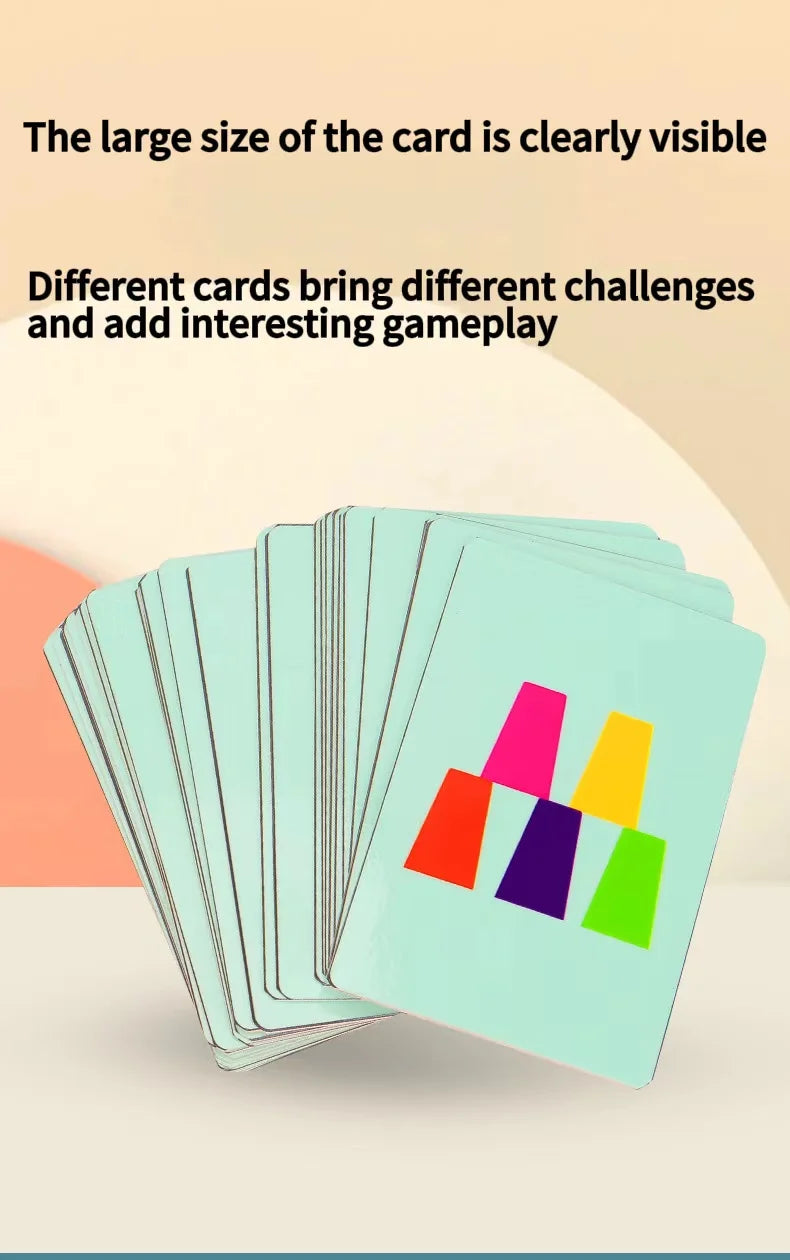 Gobelets Empilables Montessori + Cartes Défi – Grand, Moyen, Petit : Il Comprend Tout | 1-3 ans
