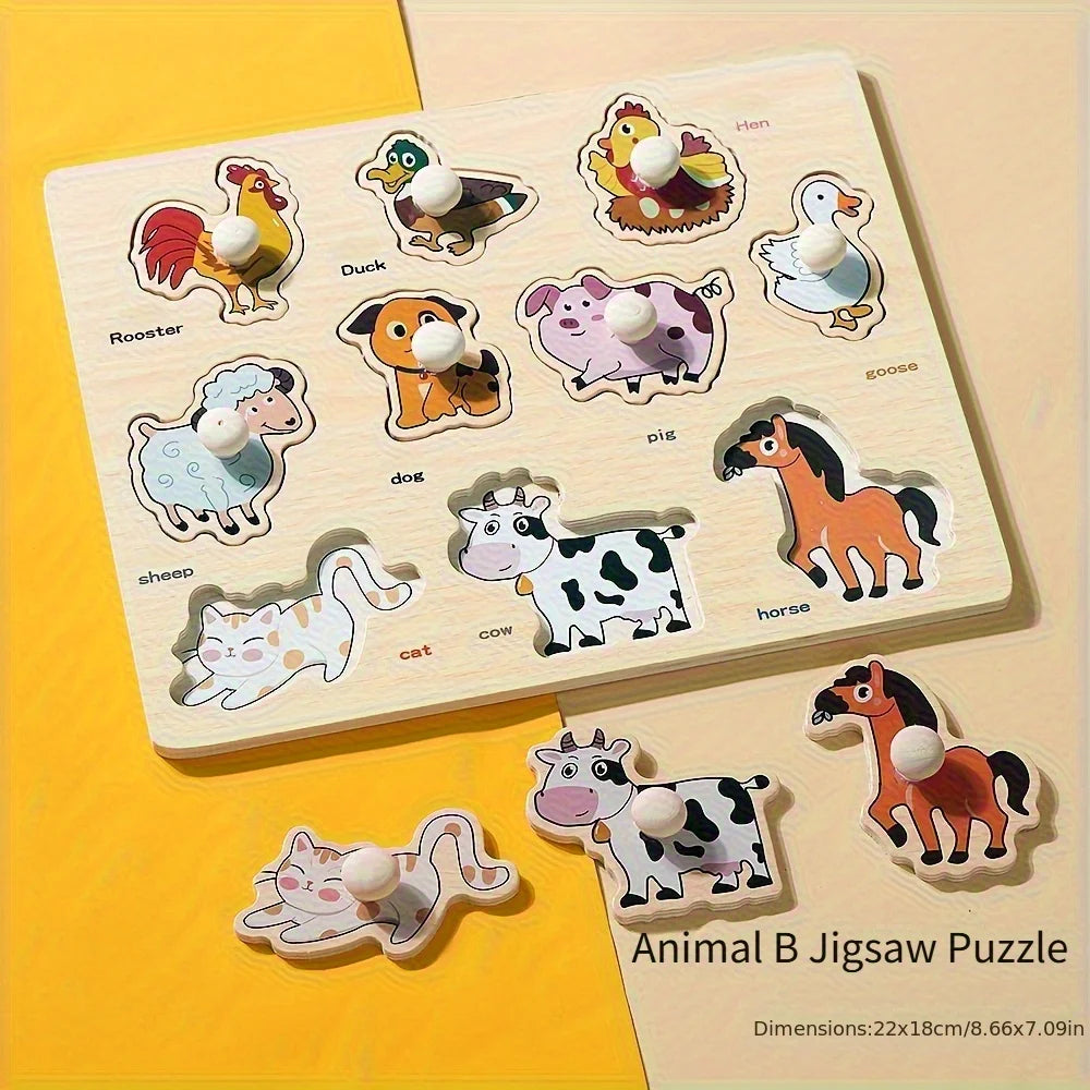 Puzzle Géométrique Montessori – Il Trouve Seul, Il Réussit Seul, Il Est Fier | Bois 1-3 ans