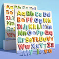 Détail des lettres majuscules et minuscules du puzzle alphabet Montessori