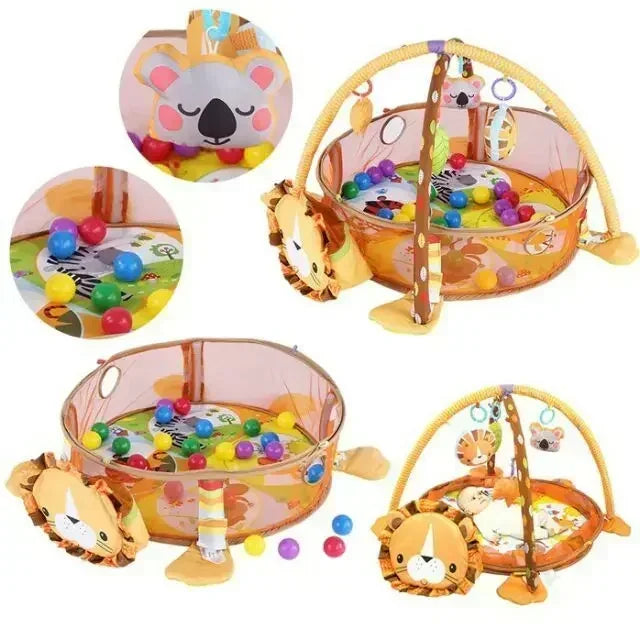 Face tapis tortue bébé – motifs colorés stimulation visuelle dès la naissance