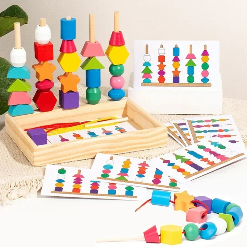 Variante Avec Plateau de Rangement – coffret complet Montessori 5 en 1