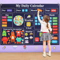 Daily Calendar Montessori en feutrine – apprentissage de la routine quotidienne pour enfants – Wardmelstore
