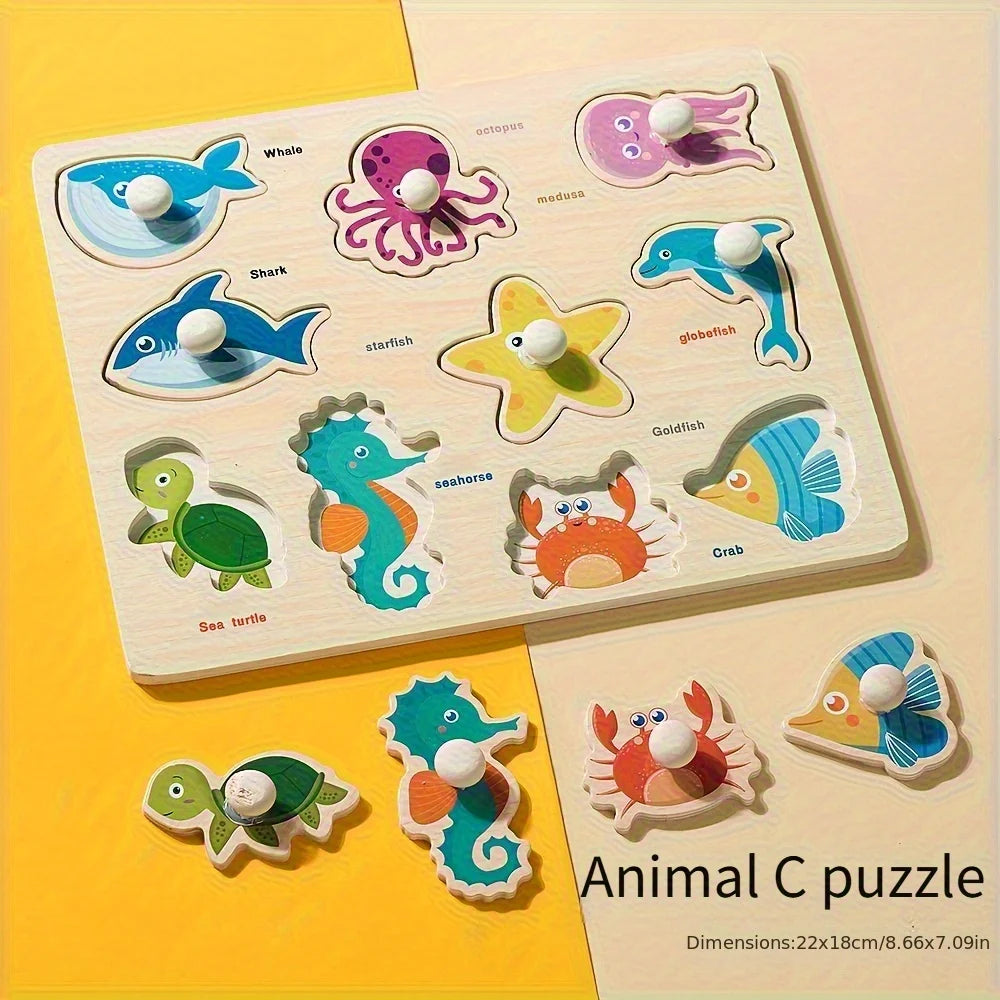 Puzzle Géométrique Montessori – Il Trouve Seul, Il Réussit Seul, Il Est Fier | Bois 1-3 ans