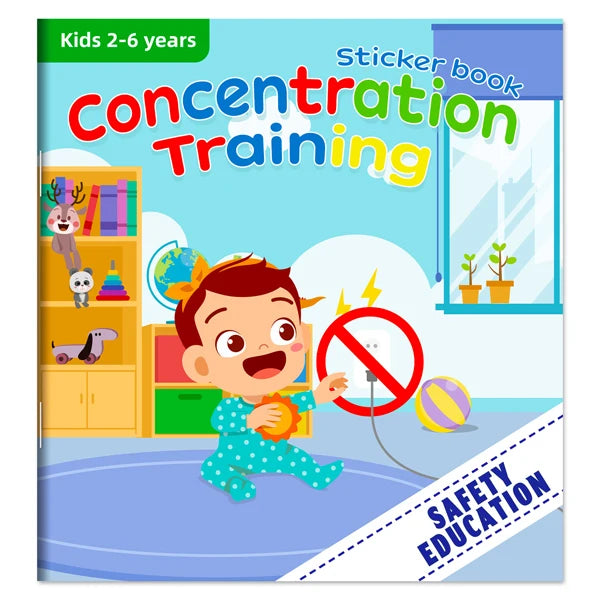 Livre d’autocollants Montessori – thème sécurité pour enfants 3–6 ans