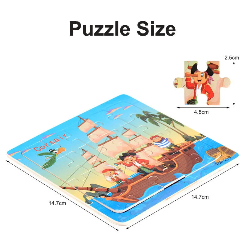Puzzle 3D Montessori Dragon – pièces colorées bois certifié non toxique