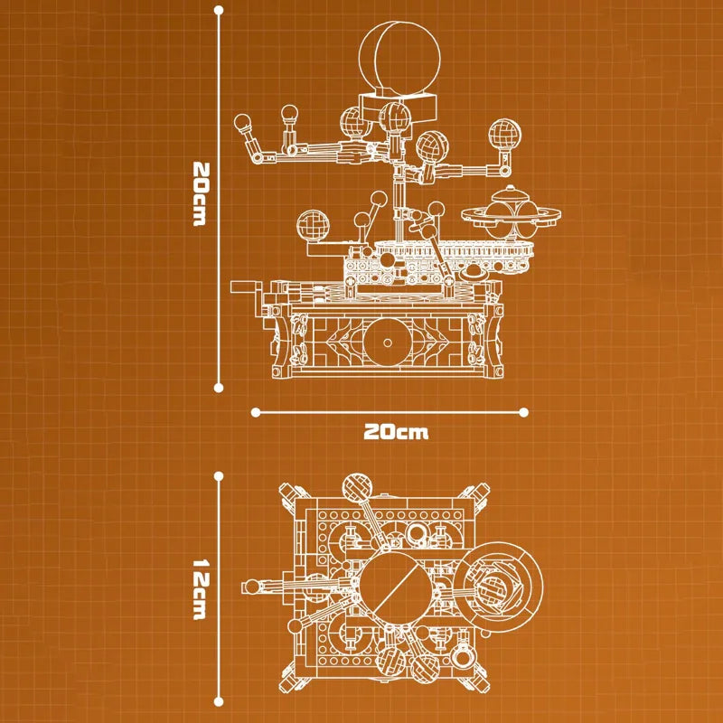 Schéma technique du kit système solaire 697PCS – instructions de construction