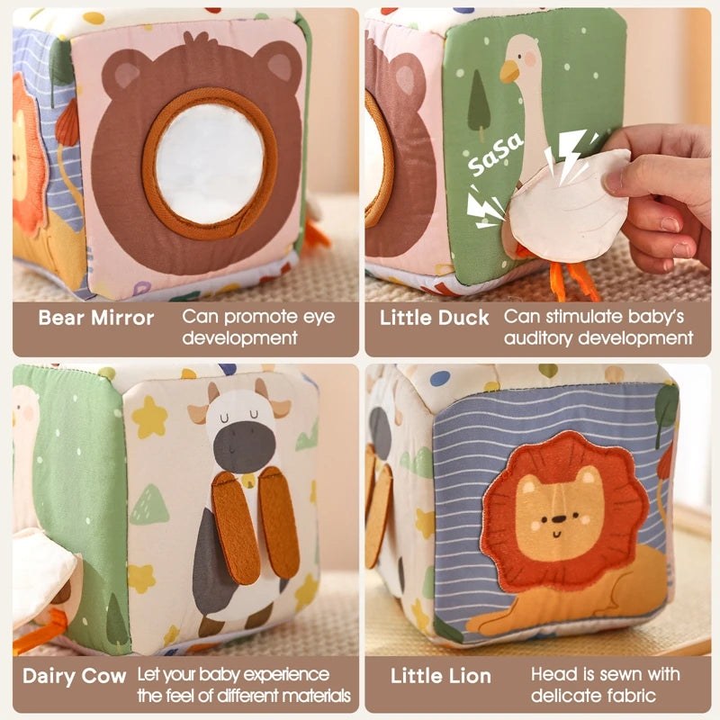 Jeu de tirer les foulards boîte Montessori – concentration et exploration sensorielle bébé