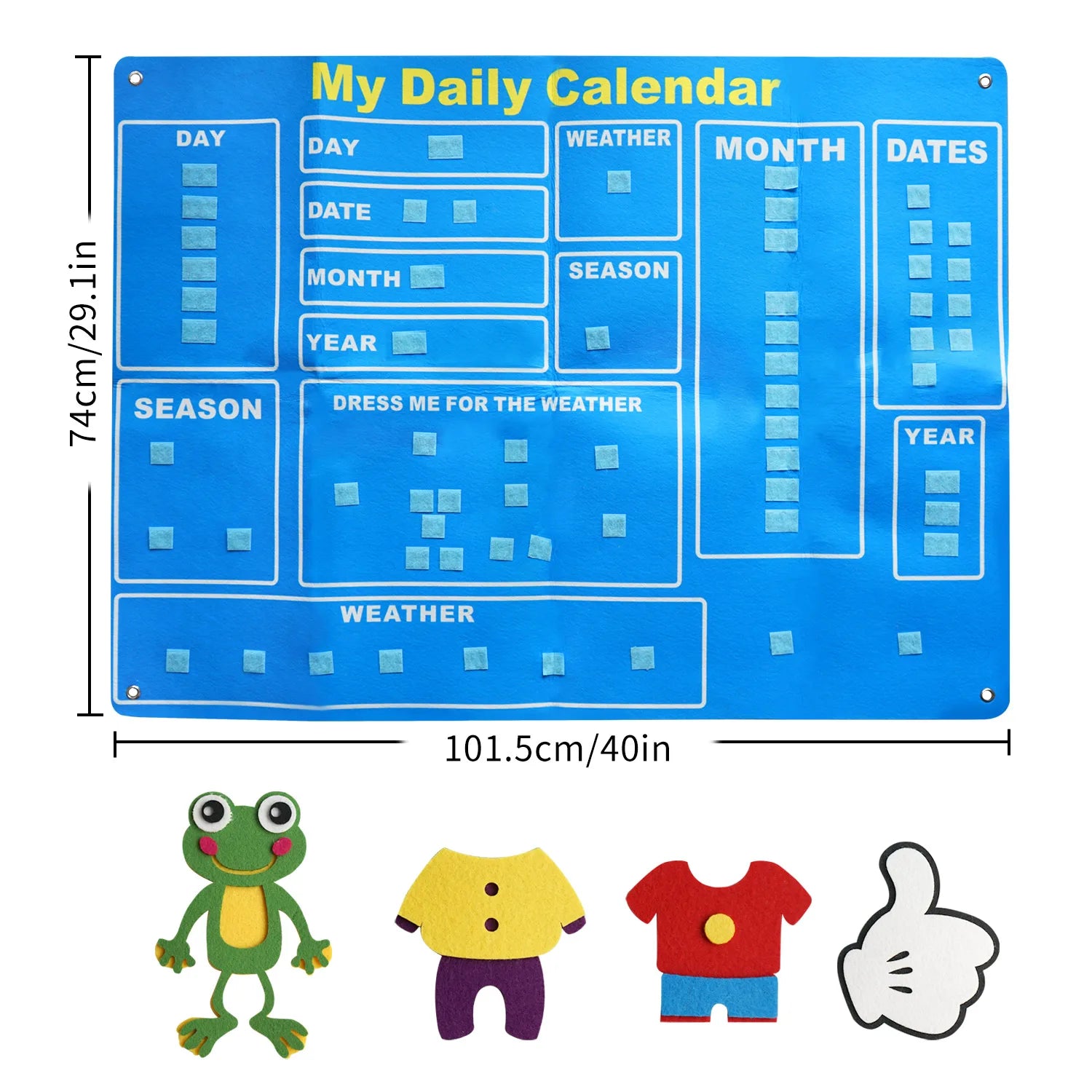 Calendrier Montessori en feutrine – apprentissage des saisons et de la météo pour enfants