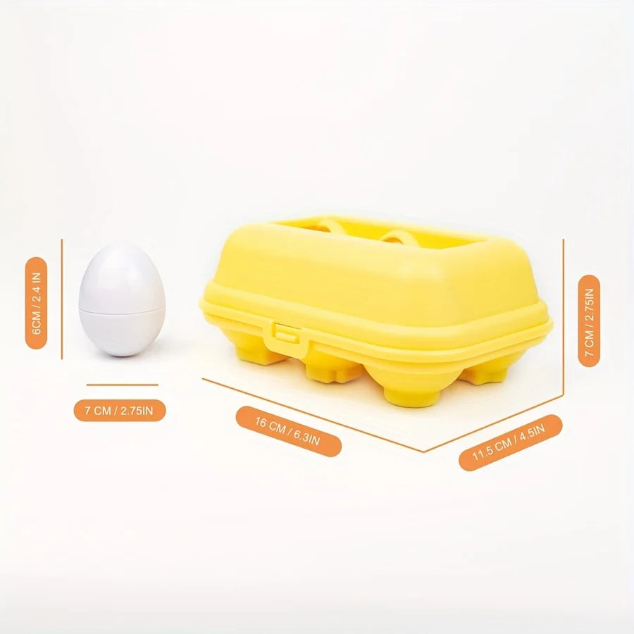 Set de 6 œufs éducatifs Montessori avec formes géométriques