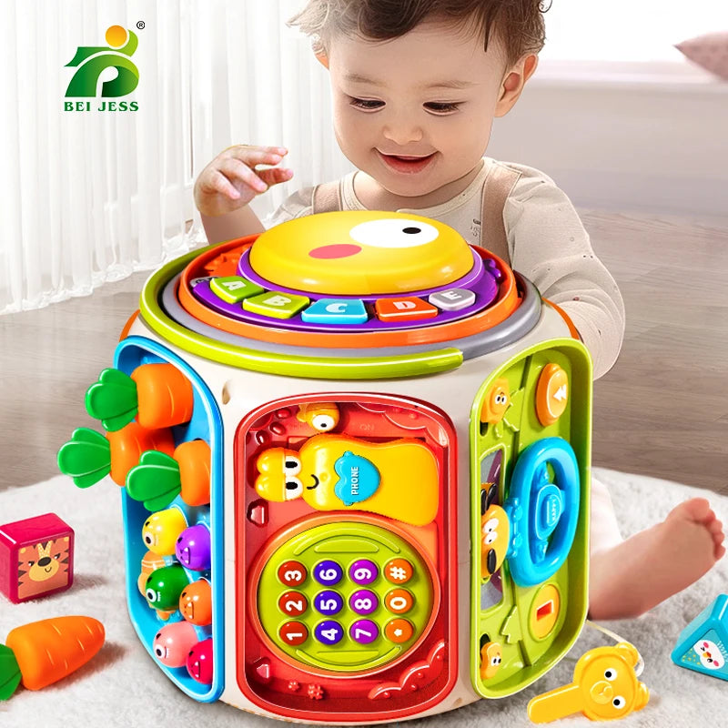 Téléphone jouet bébé interactif – musique sons animaux et lumières dès 6 mois