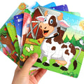 Variantes véhicules du puzzle 3D Montessori – Voiture, Bulldozer en bois 1-3 ans