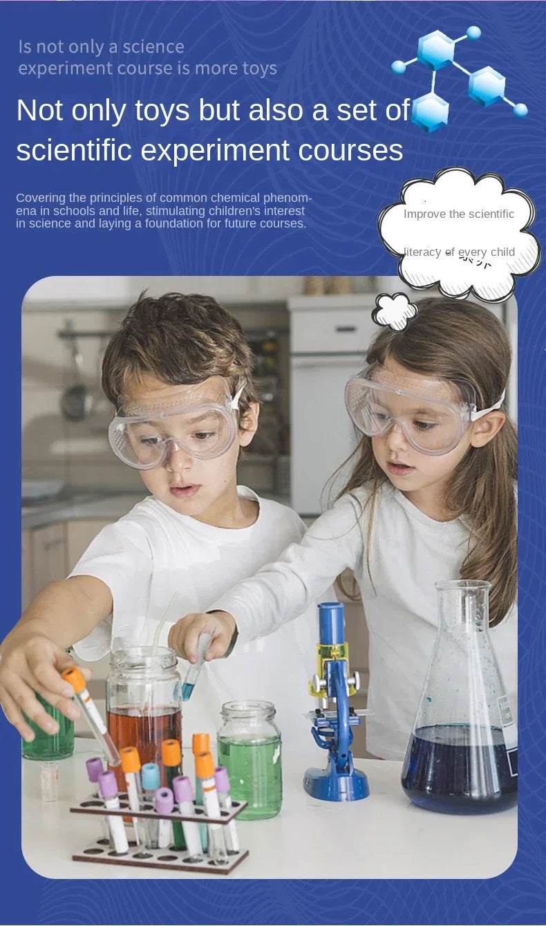 Kit scientifique enfant 288PCS – matériel de laboratoire complet pour expériences Montessori