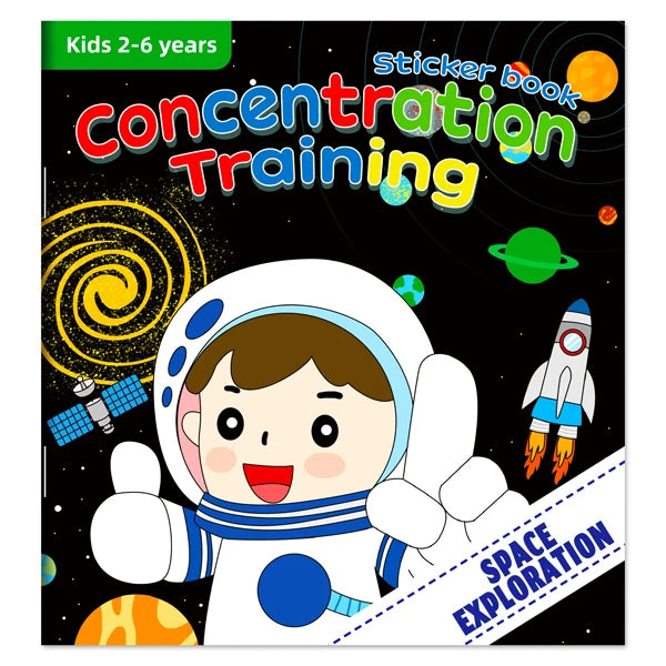 Livre d’autocollants Montessori – exploration de l’espace et planètes