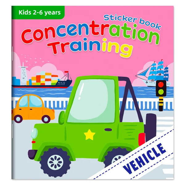 Livre d’autocollants Montessori – véhicules et transports pour enfants
