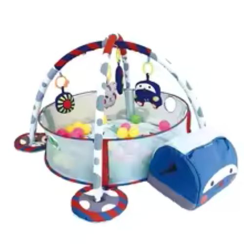 Tapis 3-en-1 Tortue Bébé – Couverture Éveil & Rampe Éducative